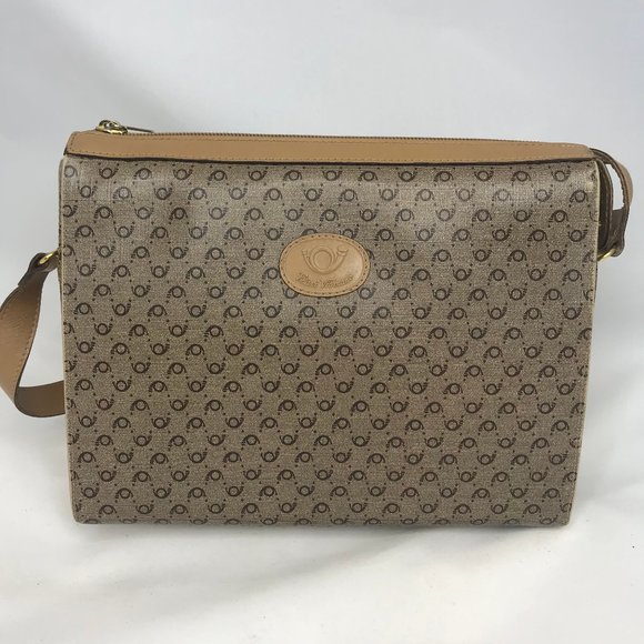 Flavi Vismano Firenze Tan Vintage Crossbody Purse - Picture 1 of 6